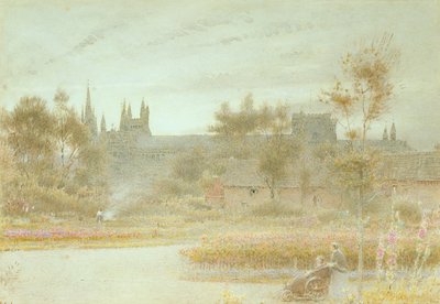 Peterborough Cathedral by Albert Goodwin